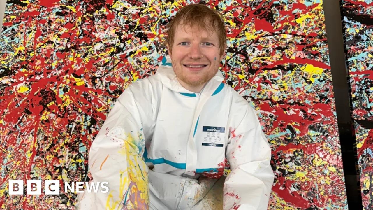Ed Sheeran Showcases Paintings In London Exhibition Image