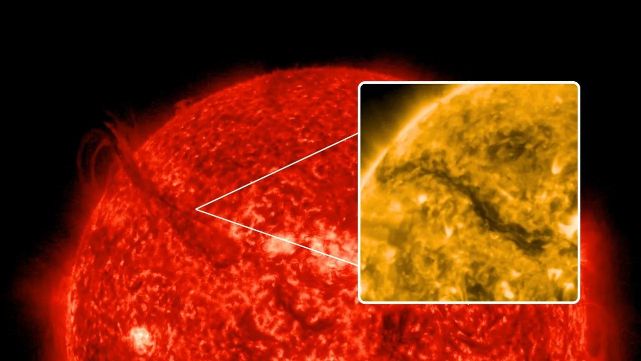 Massive Solar Eruption Creates 250,000-mile 'canyon Of Fire' Image