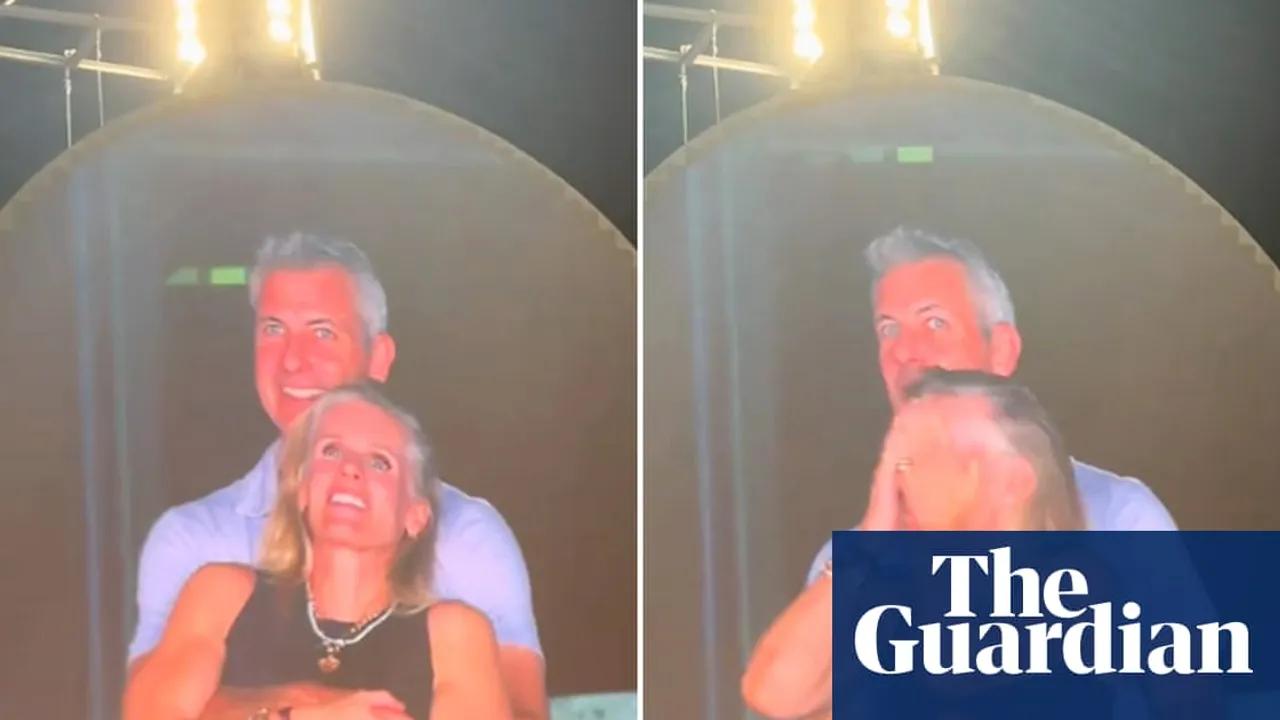 Coldplay Kiss Cam Sparks Viral Moment At Massachusetts Concert Image