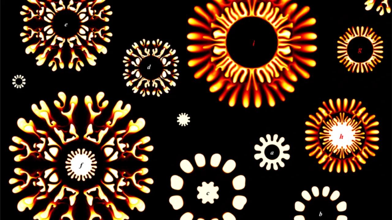 Scientists Simulate 'fireworks' By Mixing Immiscible Fluids Image