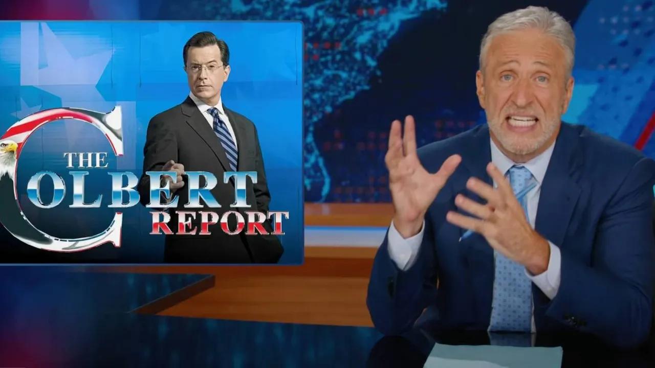 Jon Stewart Defends Colbert After Cbs Cancels 'late Show' Image