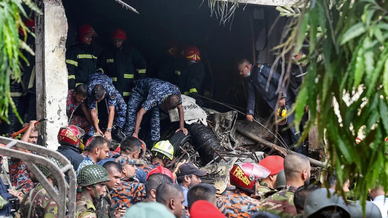 Bangladesh Air Force Jet Crash Near Dhaka School Kills 20 Image