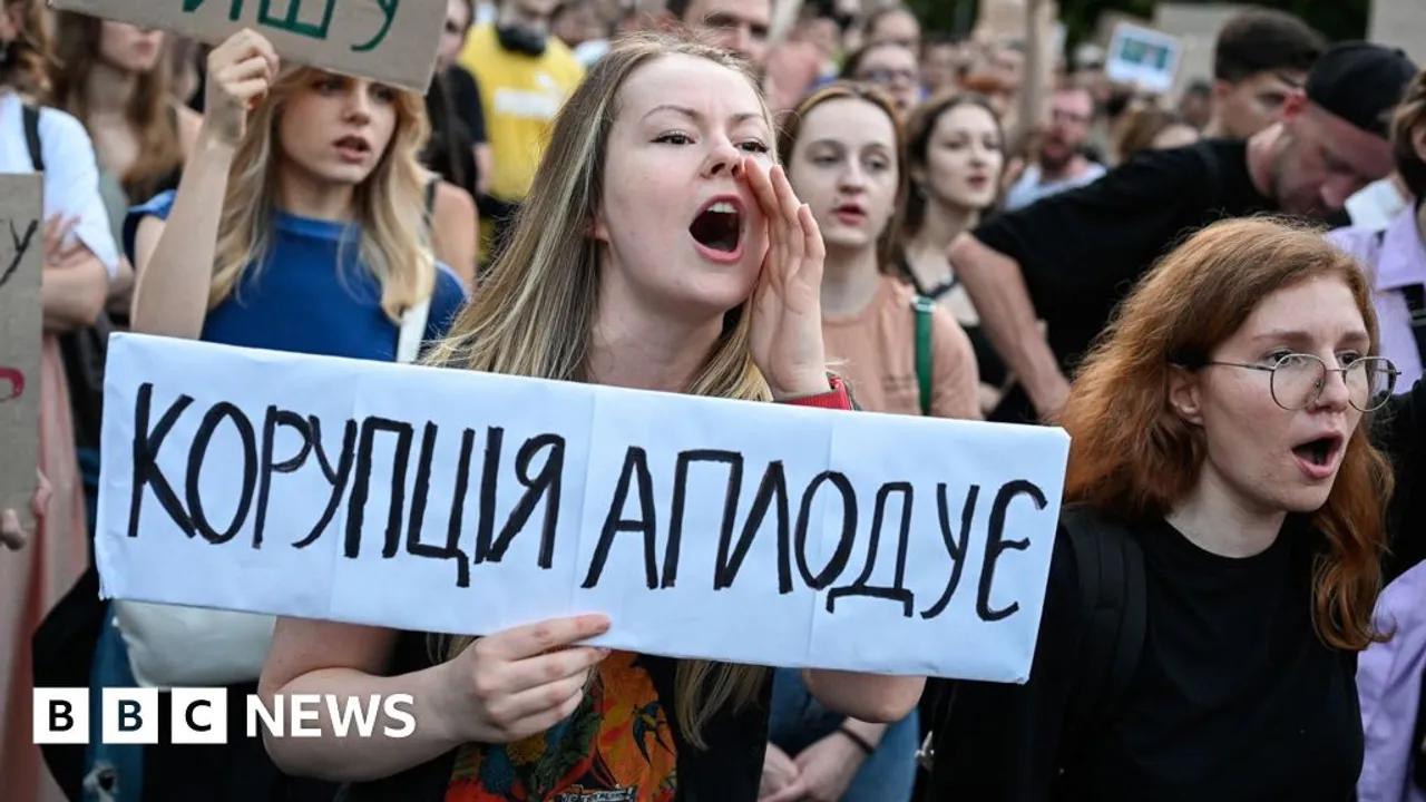 Protests Erupt As Ukraine's Zelensky Signs Controversial Anti-corruption Bill Image