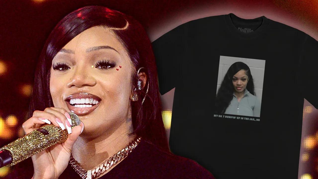 Glorilla Launches T-shirts Featuring Mug Shot After Arrest Image