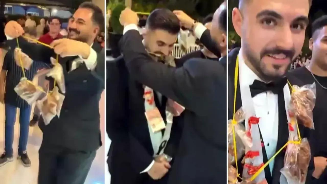 Düğünde Altın Yerine Tavuk Pirzola Takıldı Image