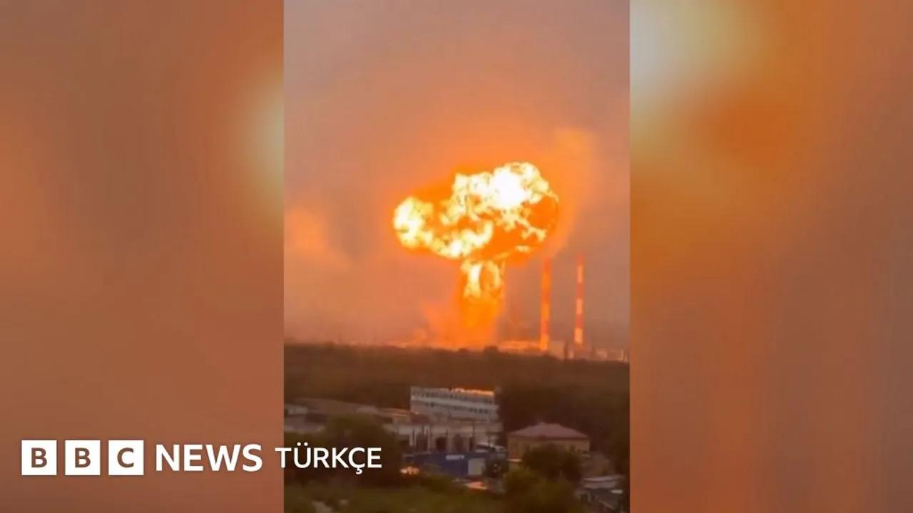 Soçi'de Ukrayna Iha Saldırısı Sonrası Petrol Deposu Yangını Image