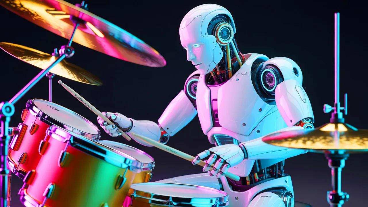 Robot Drummer Achieves Human-Like Precision in Complex Music Image