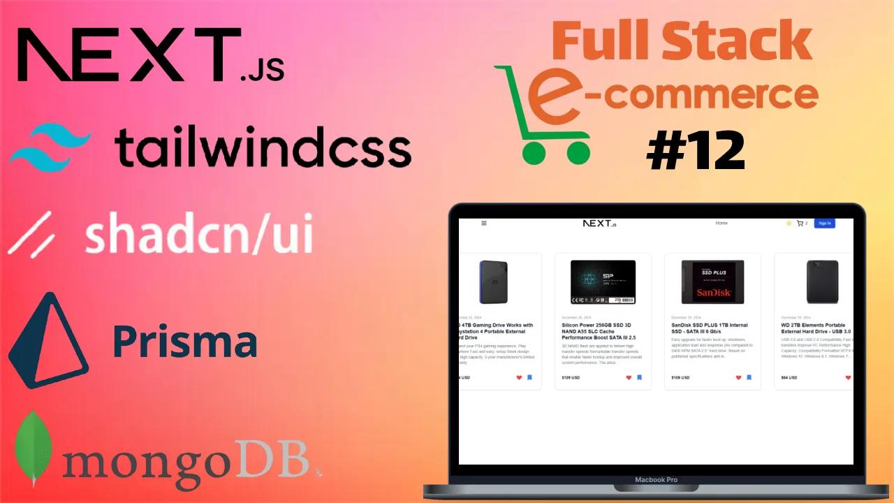 Next Js Tutorial #12 - Ecommerce App - Edit Profile Page & Api Route Image
